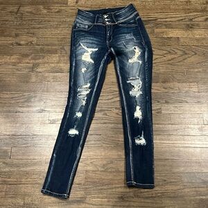 26R high rise button fly kancan skinny jeans